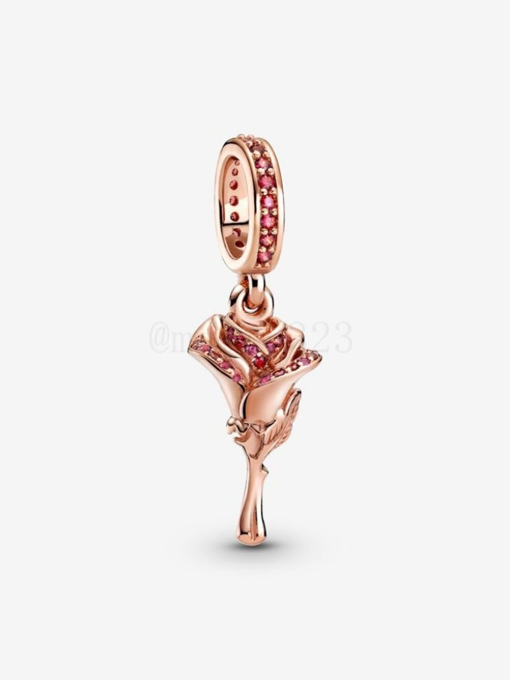 Pandora Rose Flower Dangle Charm